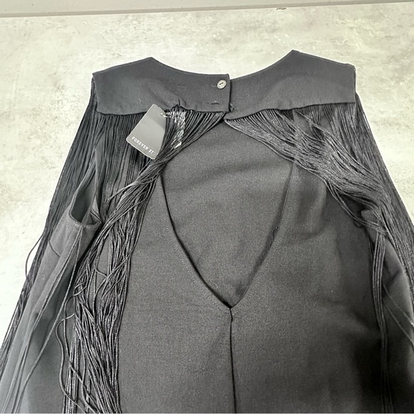 Forever 21 Mini Dress Fringe Size S Black Boho Western Sleeveless cowgirl NWT - Picture 13 of 13